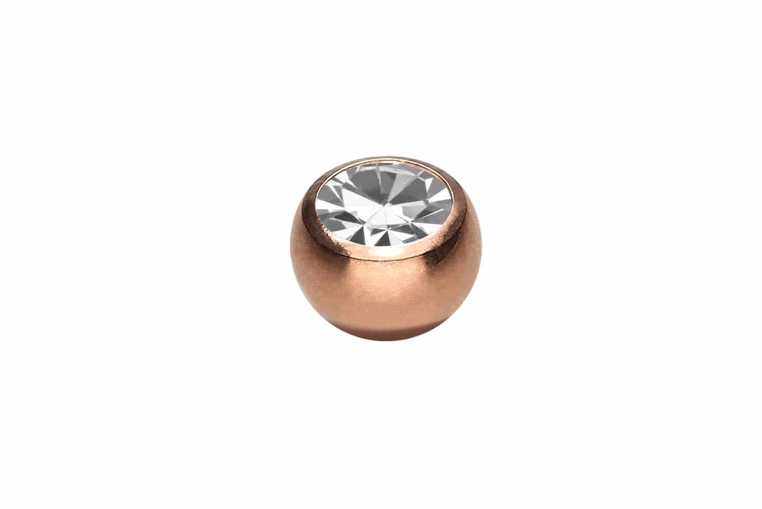 Titan Schraubkugel KRISTALL von Piercingline